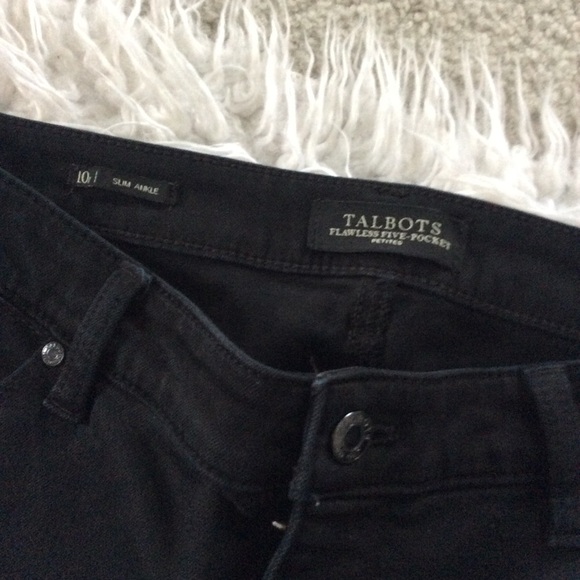 NWOT Talbots Flawless Slim Ankle Black Jeans - Picture 5 of 7